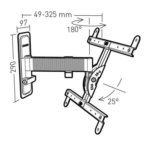 Support Mural Inclinable/orientable Pour Écran 30 à 55 - 048240