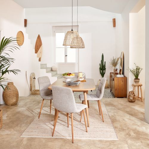 Suspension dôme  D. 35 cm TULUM Naturel