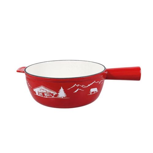 Poêlon Savoyard En Fonte Émaillée 24cm Rouge - Sh003