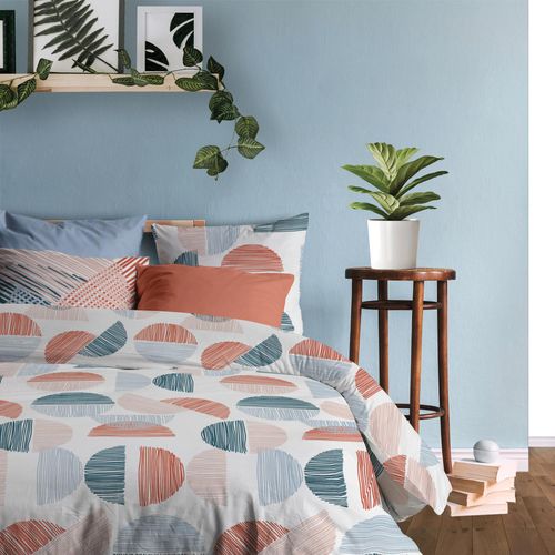 Parure De Lit 2 Personnes Halley Avec Housse De Couette Et Taies D'oreiller Imprime 240 X 220 Cm