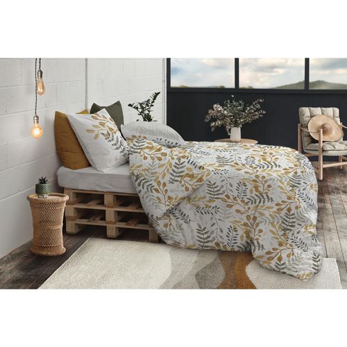 Parure De Lit Coton Bio 2 Personnes Eloa Avec Housse De Couette Et Taies D'oreiller Imprimé