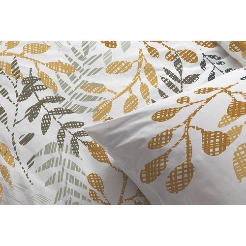 Parure De Lit Coton Bio 2 Personnes Eloa Avec Housse De Couette Et Taies D'oreiller Imprimé