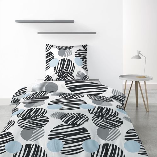 Parure De Lit Cerclus Avec Housse De Couette Et Taie D'oreiller Imprimé 140 X 200 Cm