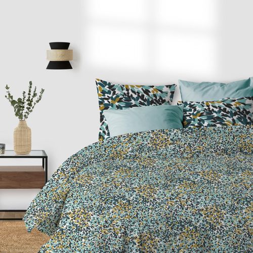 Parure De Lit Bio 2 Personnes Telma Avec Housse De Couette Et Taies D'oreiller Imprimé 240 X 220 Cm