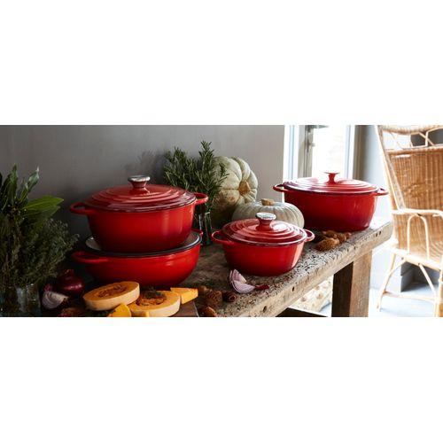 Cocotte Fonte Ronde - 24 Cm - Rouge Dégradé Tradition