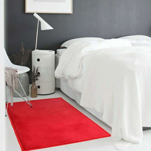 Tapis Salon Aspect Velours Extra-doux Rouge 60x90