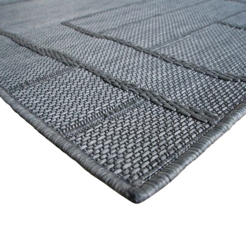 Tapis Salon Aspect Jute Gris 120x160