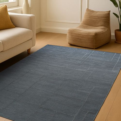 Tapis Salon Aspect Jute Gris 120x160
