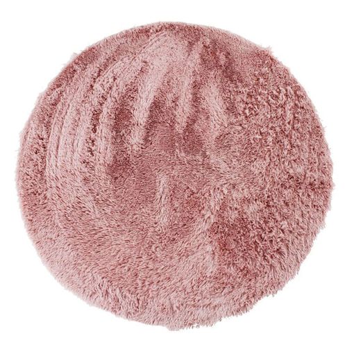 Tapis Salon  à Base Fine Et Souple Extra Doux Rose Diam.120
