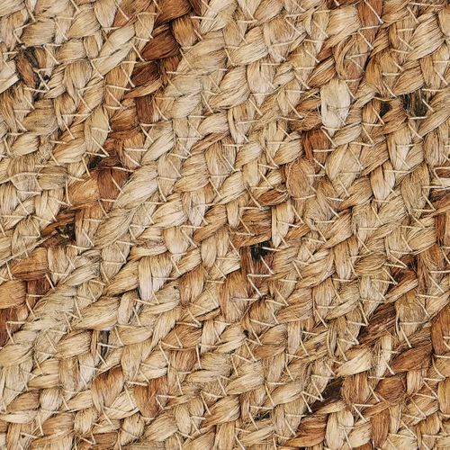 Tapis Salon En Jute Tressé Main Motif Rond Naturel 120x170 - Style Bohème