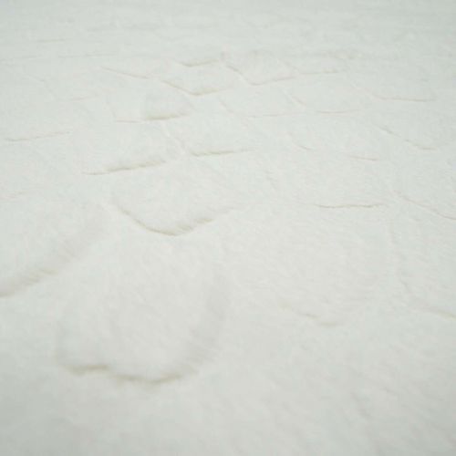 Tapis Salon à Relief Blanc Extra-doux 120x160