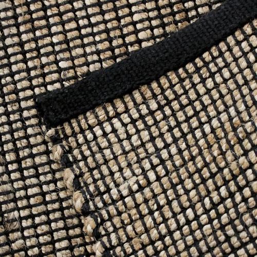 Tapis En Jute 120x170 Naturel - Noir
