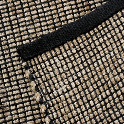 Tapis En Jute 120x170 Naturel - Noir