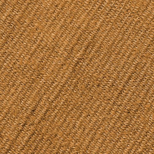 Tapis Salon En Jute Coton Avec Franges Ocre 120x170 - Style Bohème
