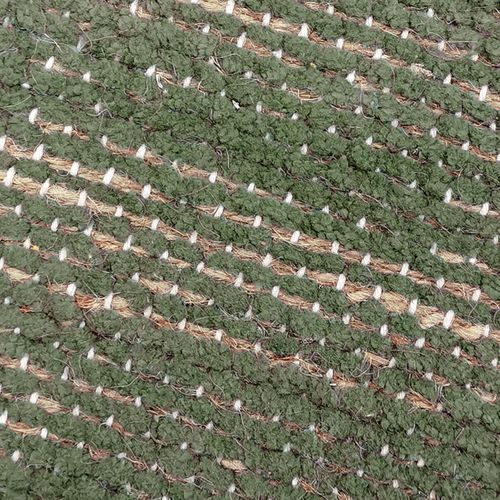 Tapis Salon Artisanal En Jute Coton Chenille Vert Rouillé 120x170