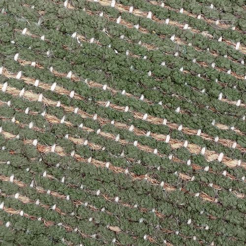 Tapis Salon Artisanal En Jute Coton Chenille Vert Rouillé 120x170