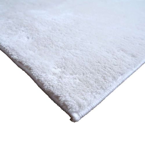 Tapis Salon Doux Uni Blanc 120x160