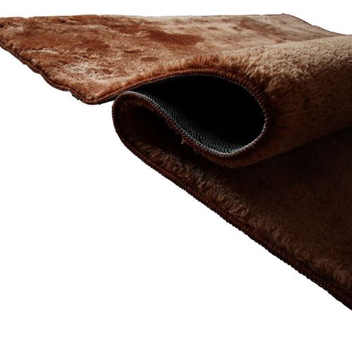Tapis Salon Uni Tout Doux Marron  120x160