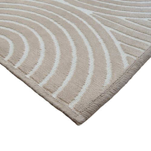 Tapis Salon à Relief Moderne Beige Sable 120x160