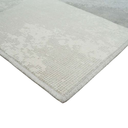 Tapis Salon Doux Moderne Motifs Géométriques Gris 120x160