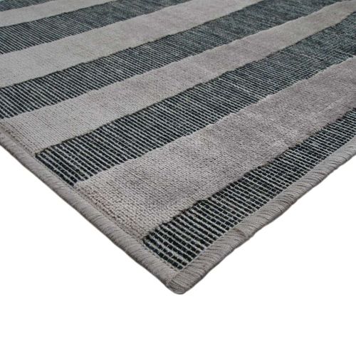 Tapis Salon Graphique Motif Ligne Marron 120x160