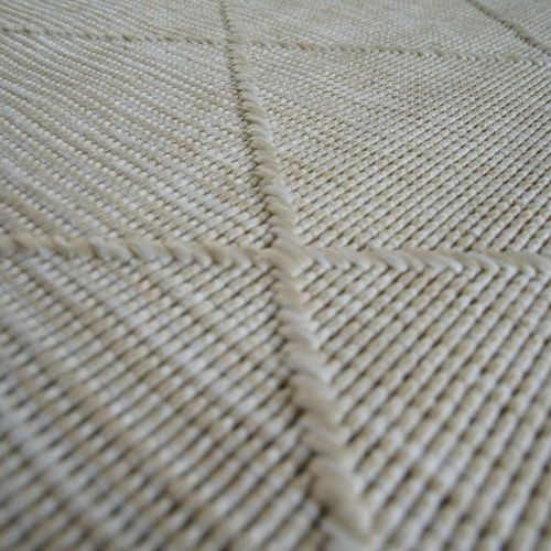 Tapis Salon Moderne à Motif Losange Beige 120x170
