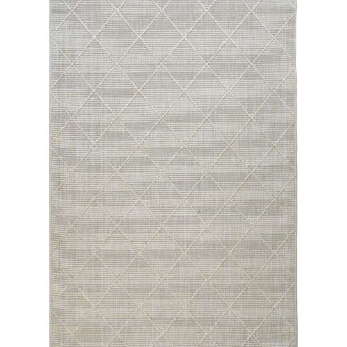 Tapis Salon Moderne à Motif Losange Beige 120x170