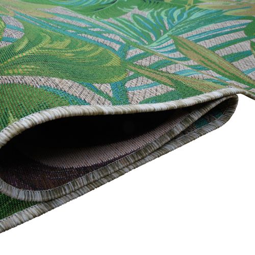 Tapis Salon Salon Feuilles Rouge Multicolore 123x180