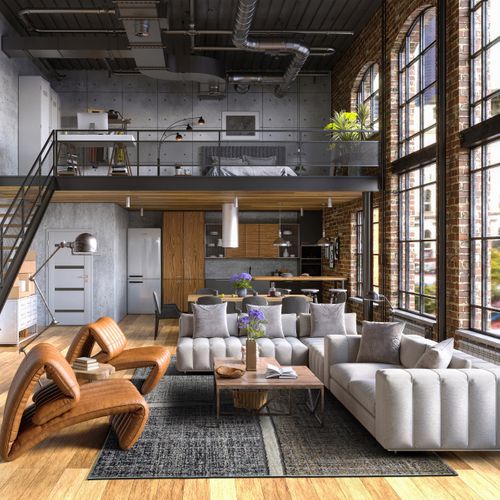 Tapis Salon Extra-doux Motif Quadri Gris Vert 120x170