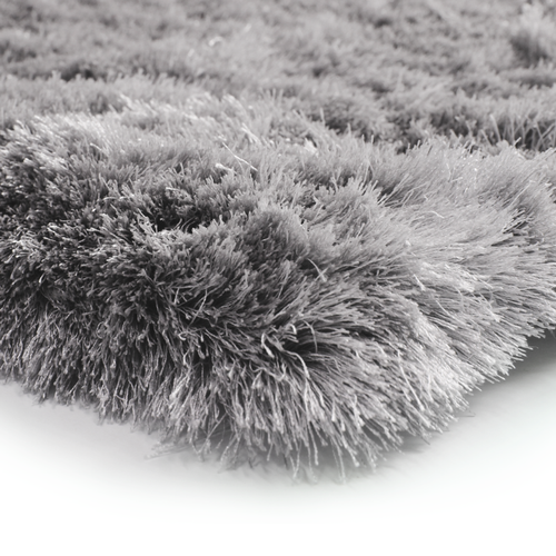 Tapis Salon à Poils Longs Extra-doux Gris Foncé 120x170