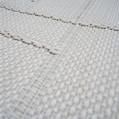 Tapis Salon Aspect Jute Blanc Ivoire 160x225