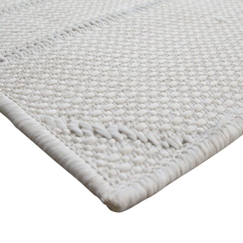 Tapis Salon Aspect Jute Blanc Ivoire 160x225