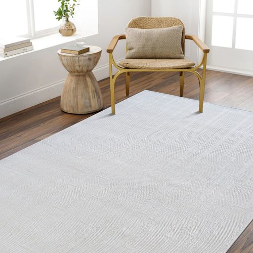 Tapis Salon Aspect Jute Blanc Ivoire 160x225