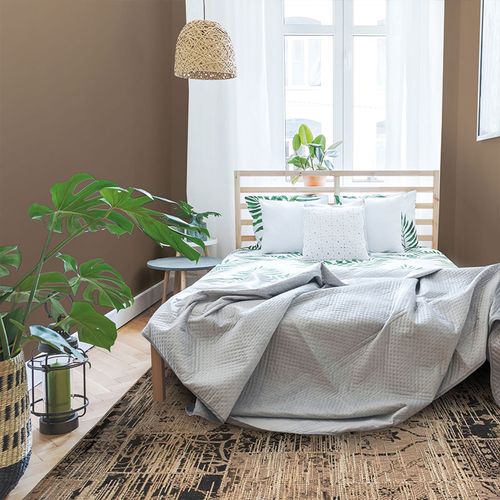 Tapis Vintage Look New Molok  140x200 Brun Noir - Tapis Vintage Look New Molok  140x200 Brun Noir