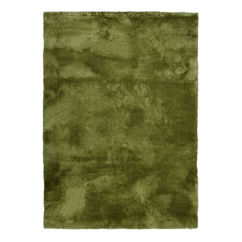 Tapis De Salon à Poils Longs Extra-doux Vert Rouillé 160x230