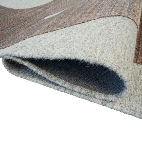 Tapis Salon En Laine Motifs Contemporains Marron 160x230