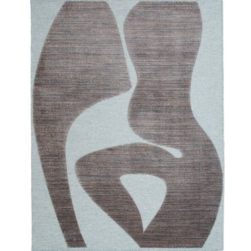 Tapis Salon En Laine Motifs Contemporains Marron 160x230