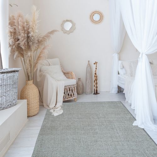 Tapis Salon En Laine Gris Kaki 160x230