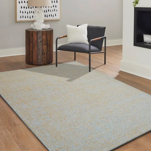 Tapis Salon En Laine Jaune Or 160x230
