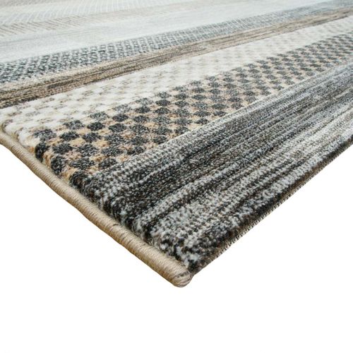 Tapis Salon Moderne Scandinave Lignes Marron 160x230