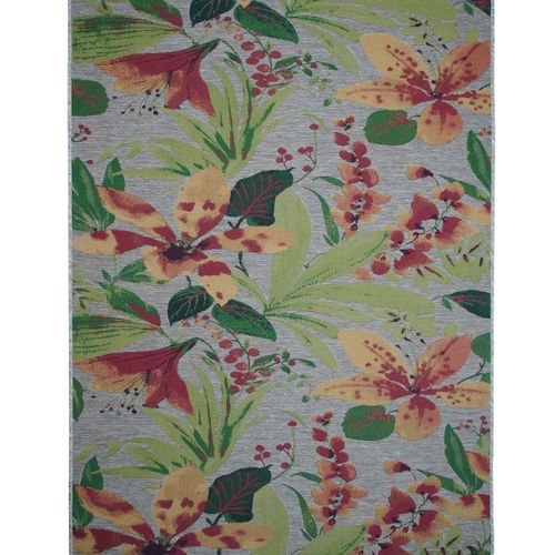 Tapis Salon Motifs Fleurs Vert Multicolore 160x230