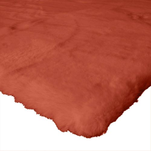 Tapis Salon Imitation Fourrure Extra-doux Terracotta 160x220