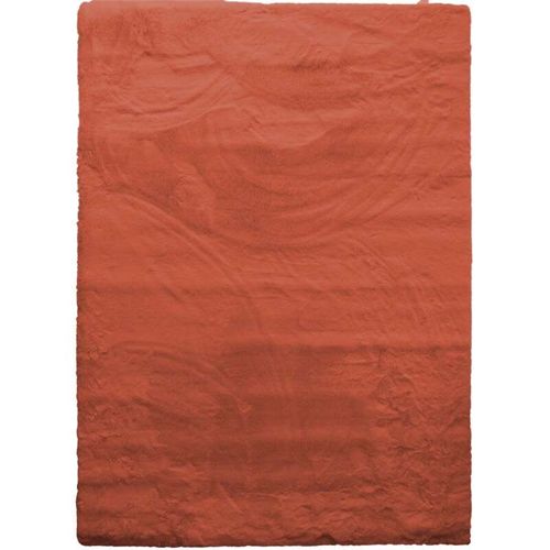 Tapis Salon Imitation Fourrure Extra-doux Terracotta 160x220