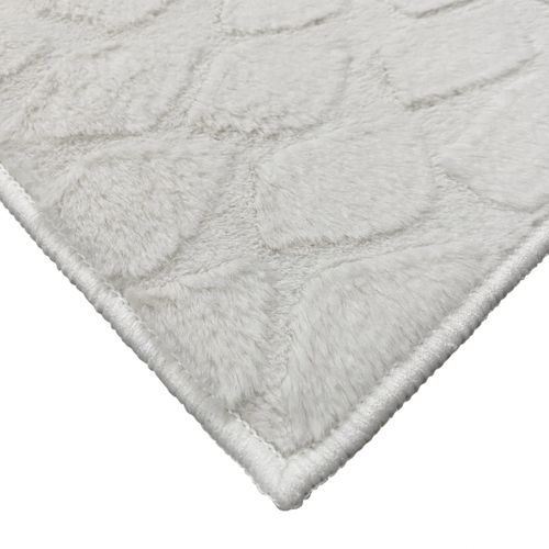 Tapis Salon à Relief Blanc Extra-doux 160x230