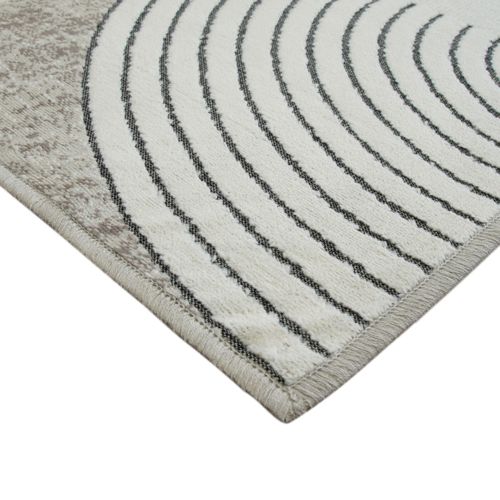 Tapis Salon Moderne à Motifs Graphiques Gris 160x230