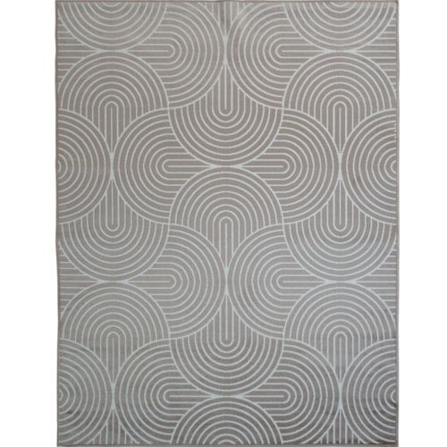 Tapis Salon à Relief Moderne Beige Sable 160x230