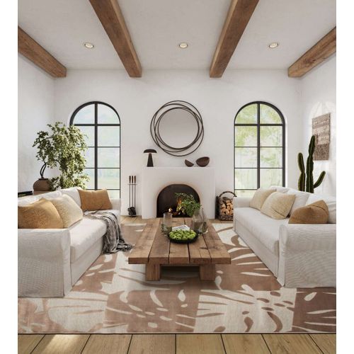 Tapis Salon Scandinave Moderne Doux Marron 160x230