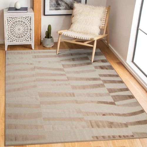 Tapis Salon à Relief Moderne Marron Clair 160x230