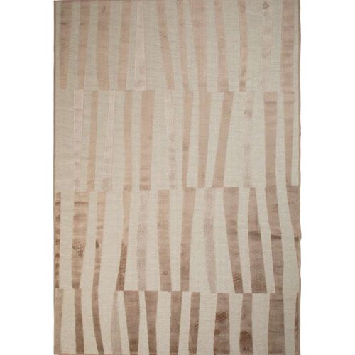 Tapis Salon à Relief Moderne Marron Clair 160x230