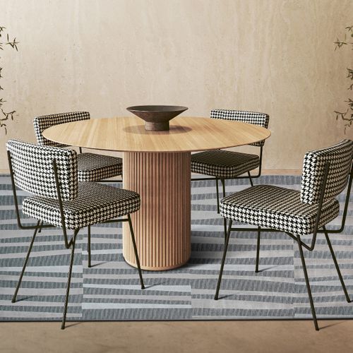 Tapis Salon à Relief Moderne Marron 160x230